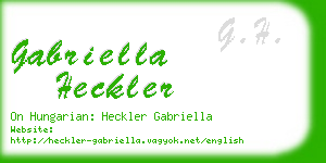gabriella heckler business card